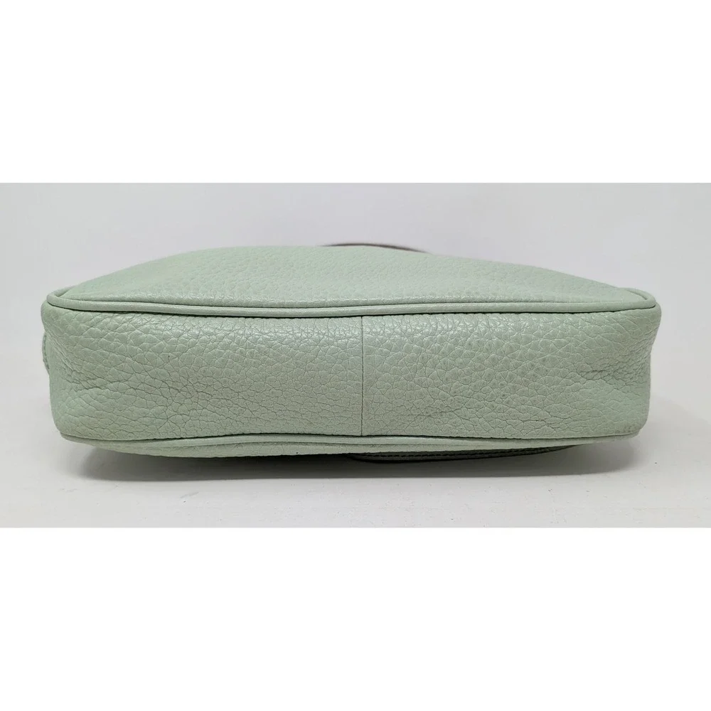 Fossil Memoir Flap Seafoam Mint Green Leather Crossbody Satchel Bag ZB5413 Dust